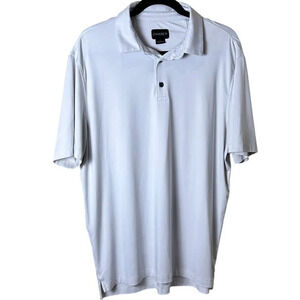 CHASE 54 White Athletic Fabric Performance Polo Shirt Golf Size Large